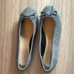 Dark heather grey ballet flats. New